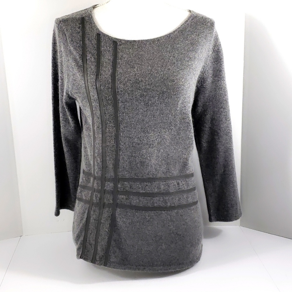 Womens Cashmere Angora Gray Sweater Size Medium